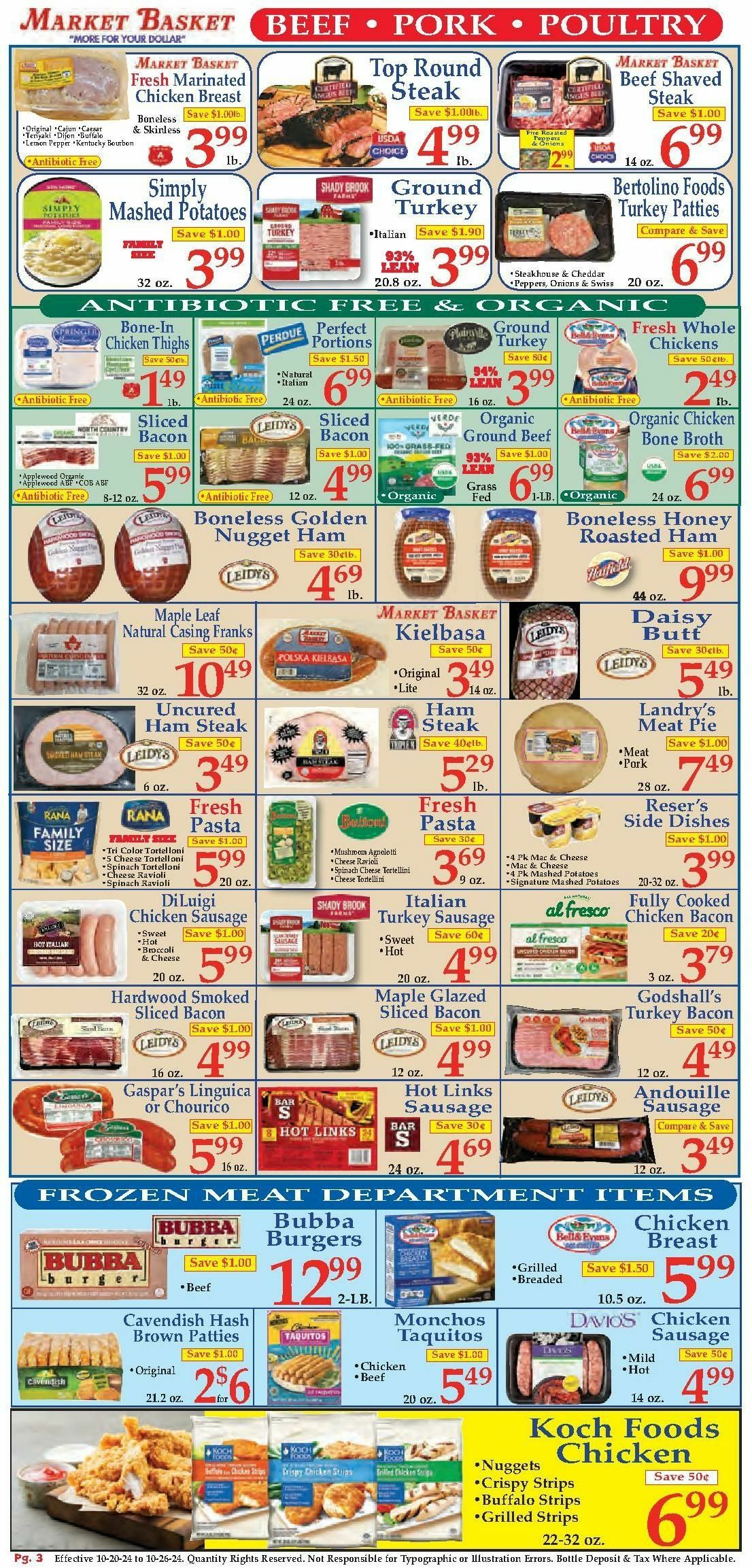 Market Basket Weekly Ad from October 20