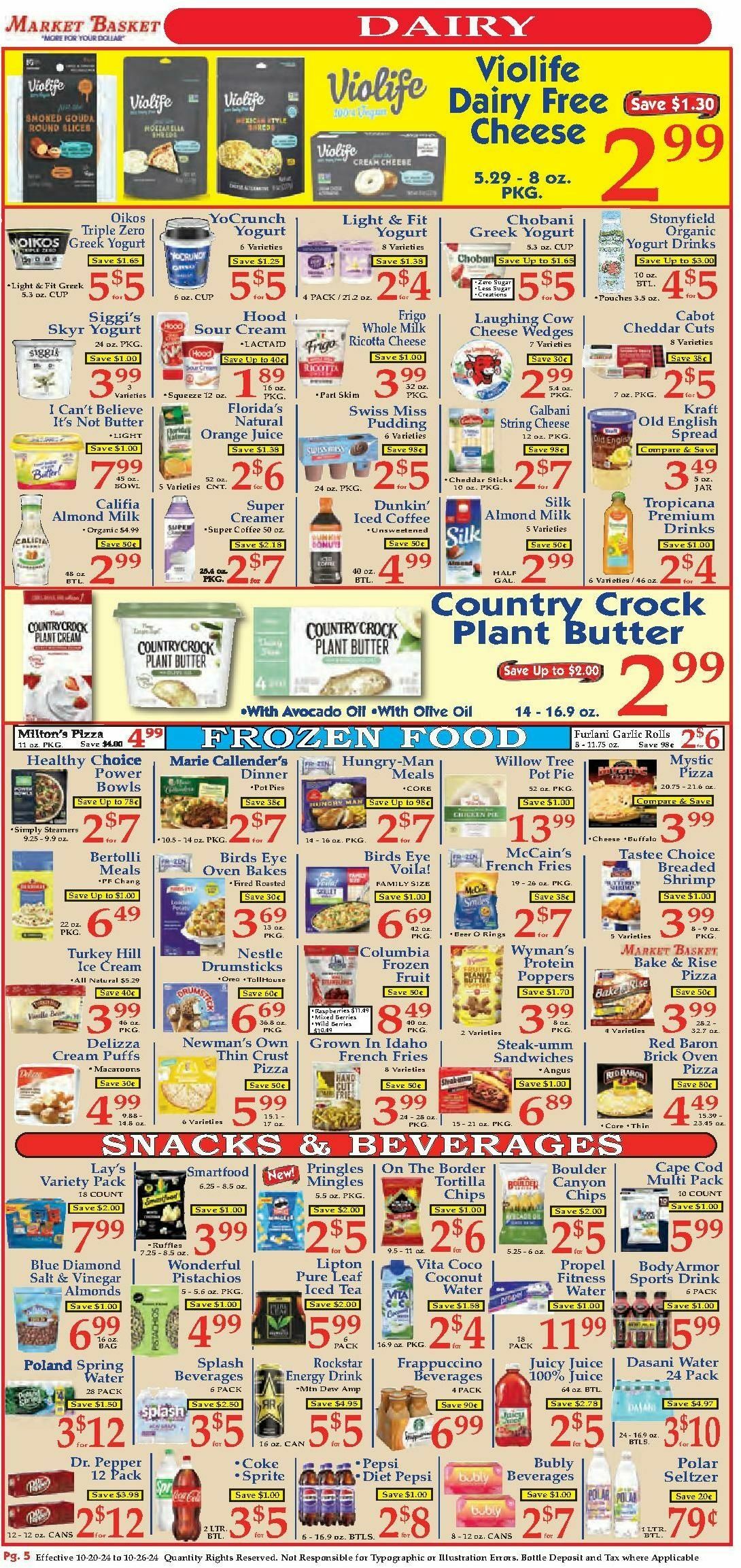 Market Basket Weekly Ad from October 20