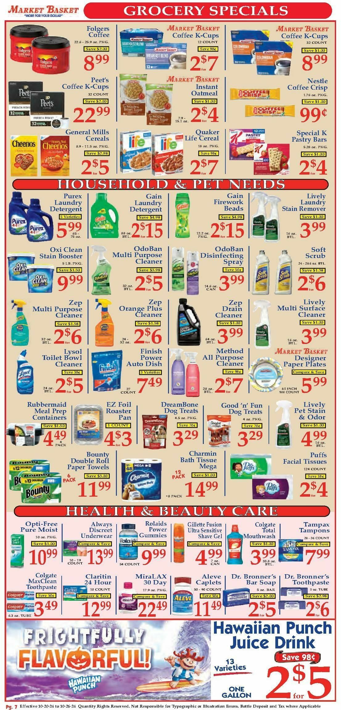 Market Basket Weekly Ad from October 20