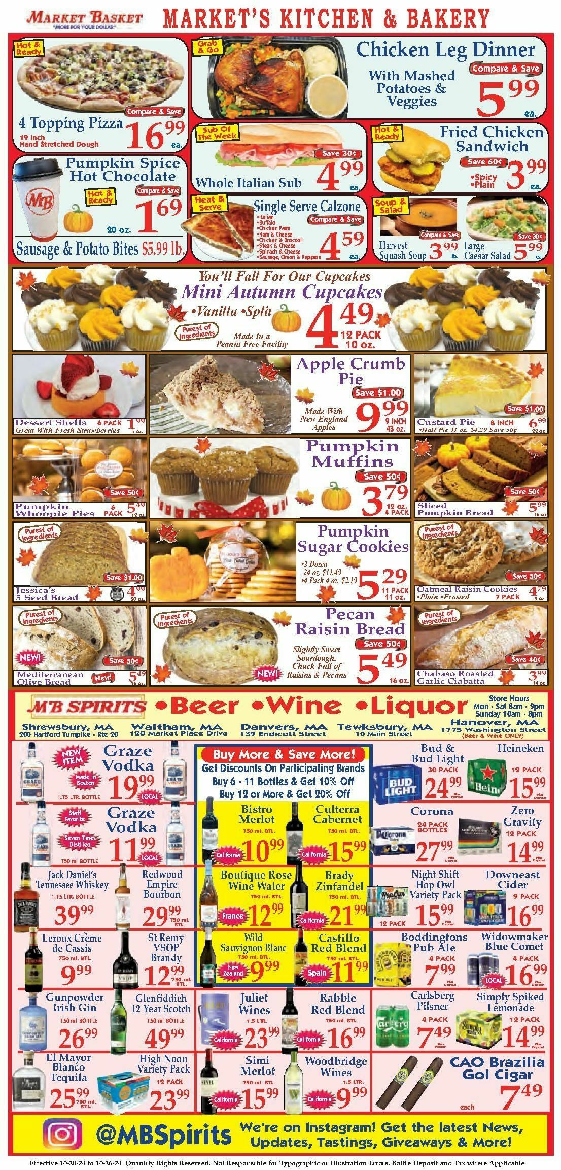 Market Basket Weekly Ad from October 20