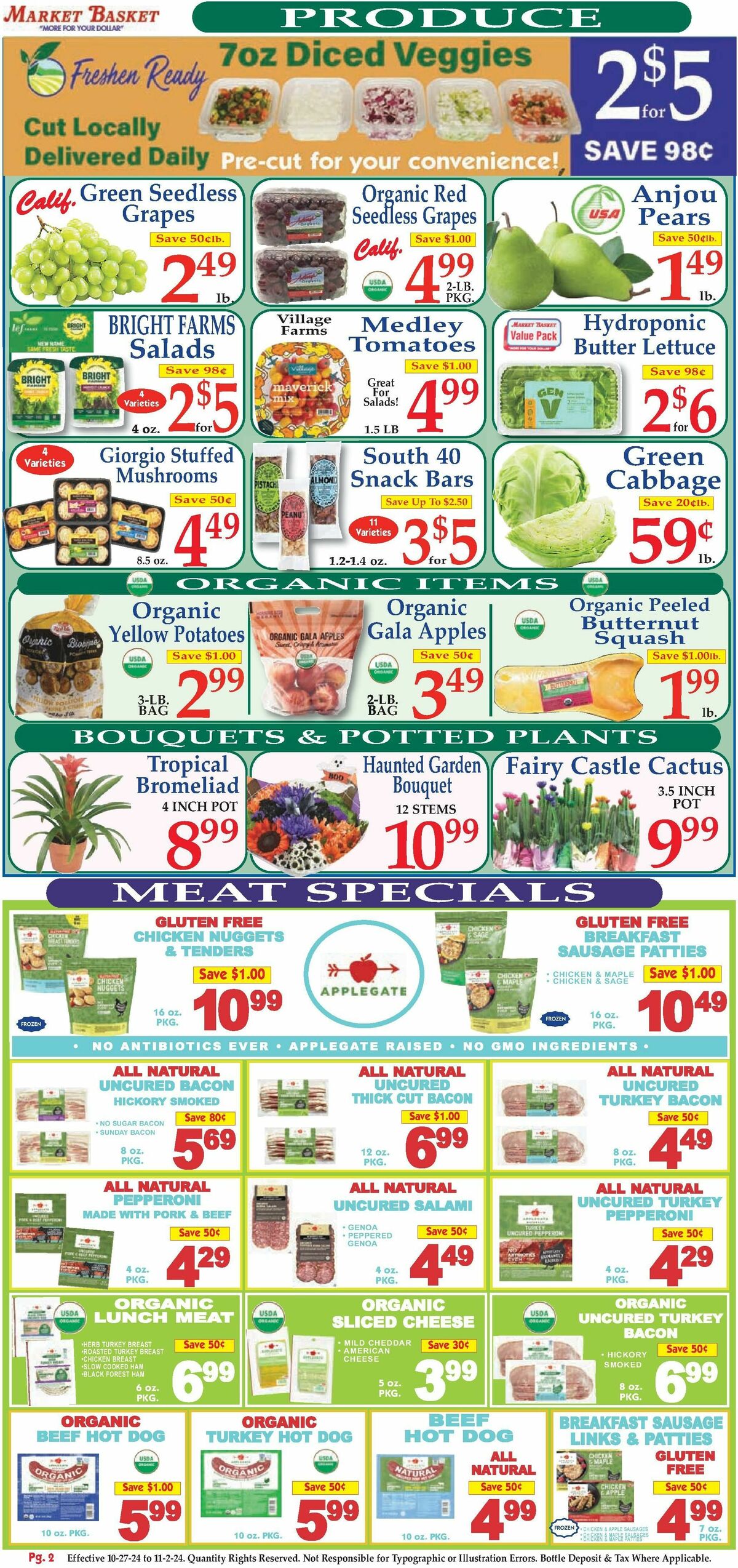 Market Basket Weekly Ad from October 27