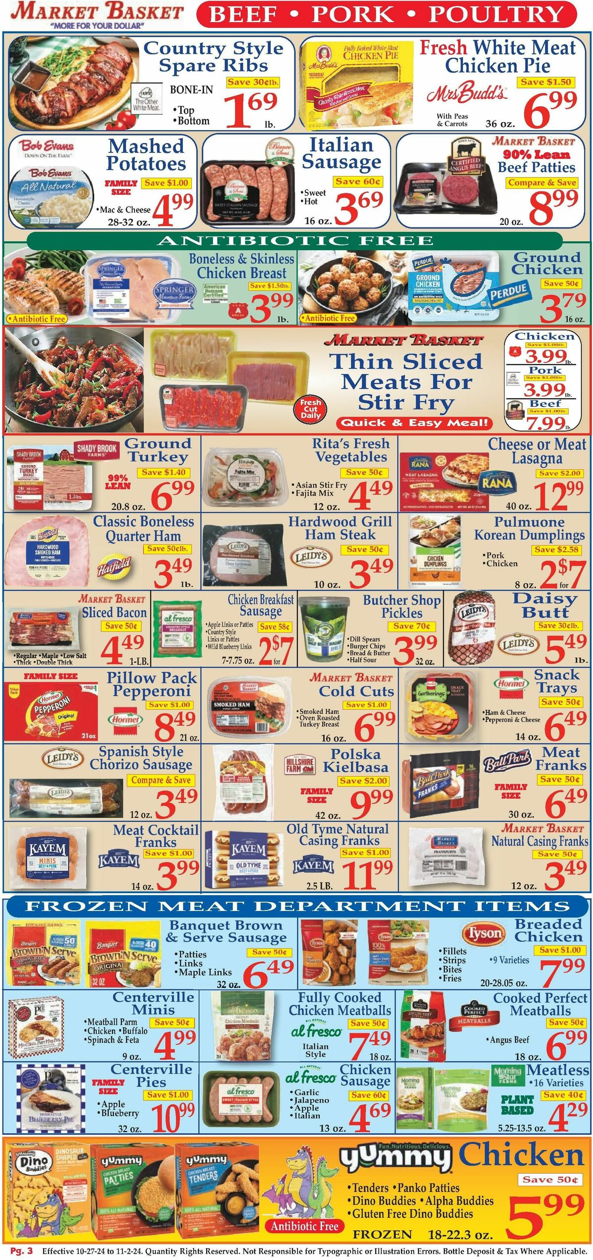 Market Basket Weekly Ad from October 27