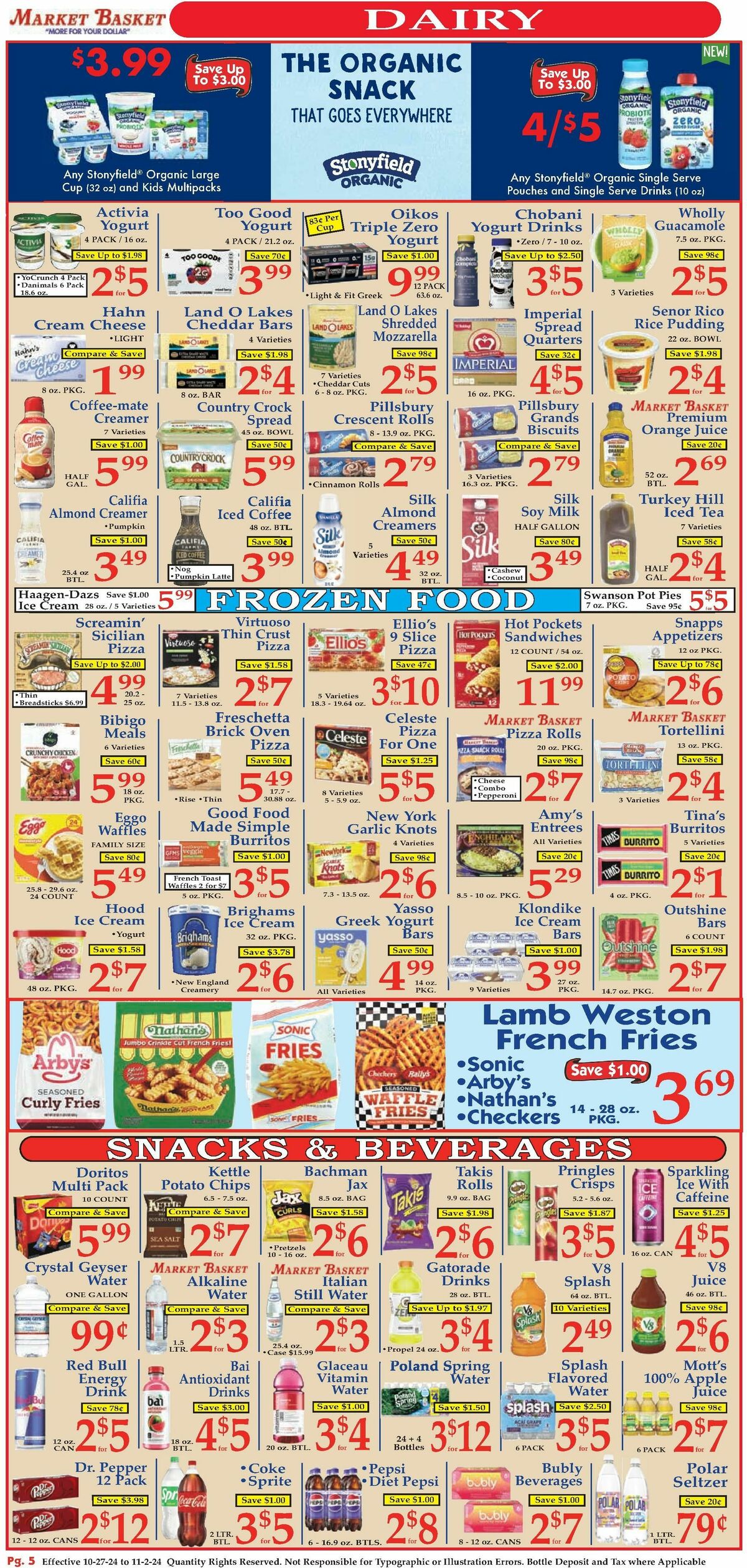 Market Basket Weekly Ad from October 27