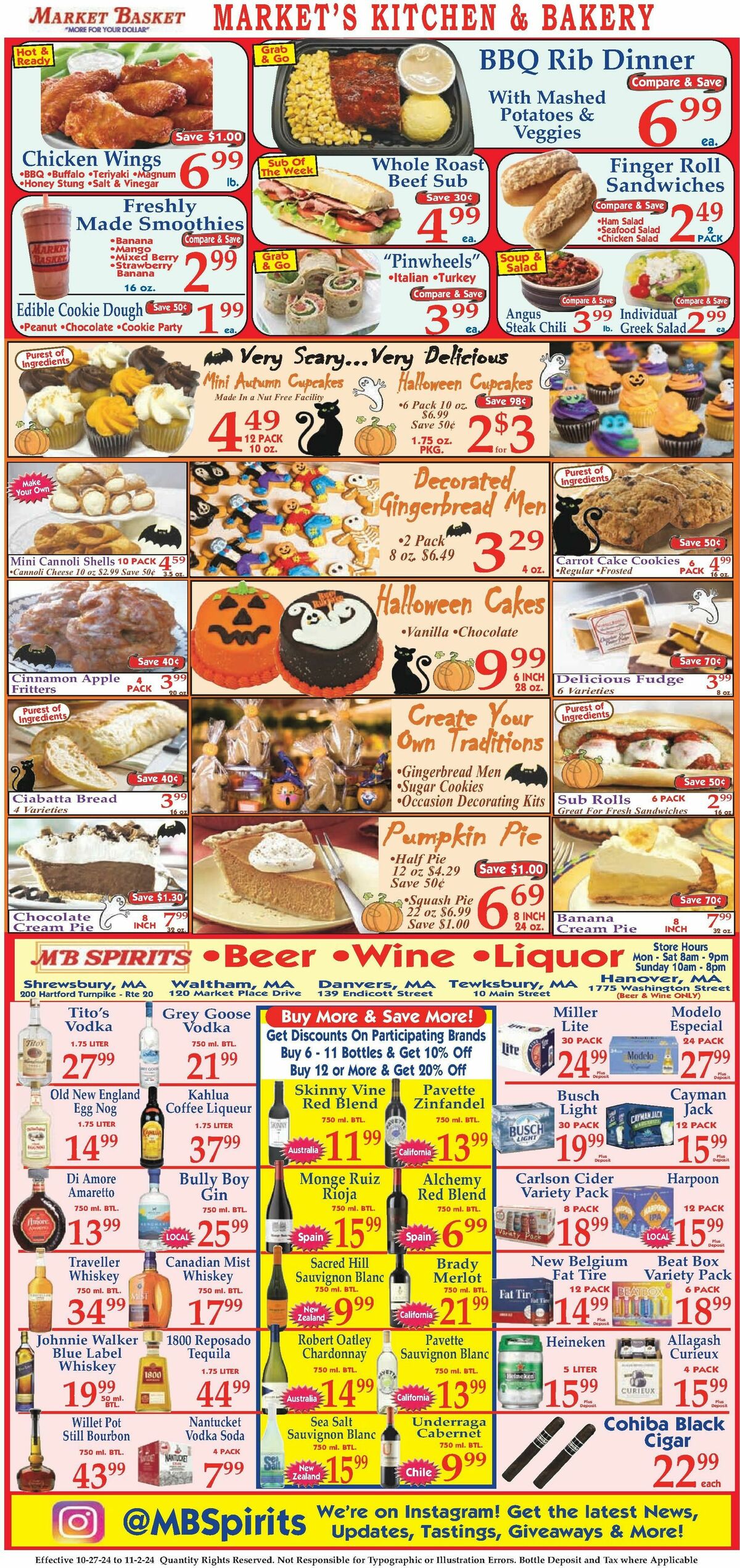 Market Basket Weekly Ad from October 27