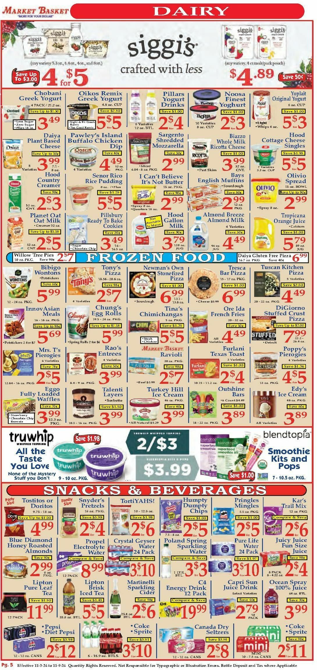 Market Basket Weekly Ad from November 3