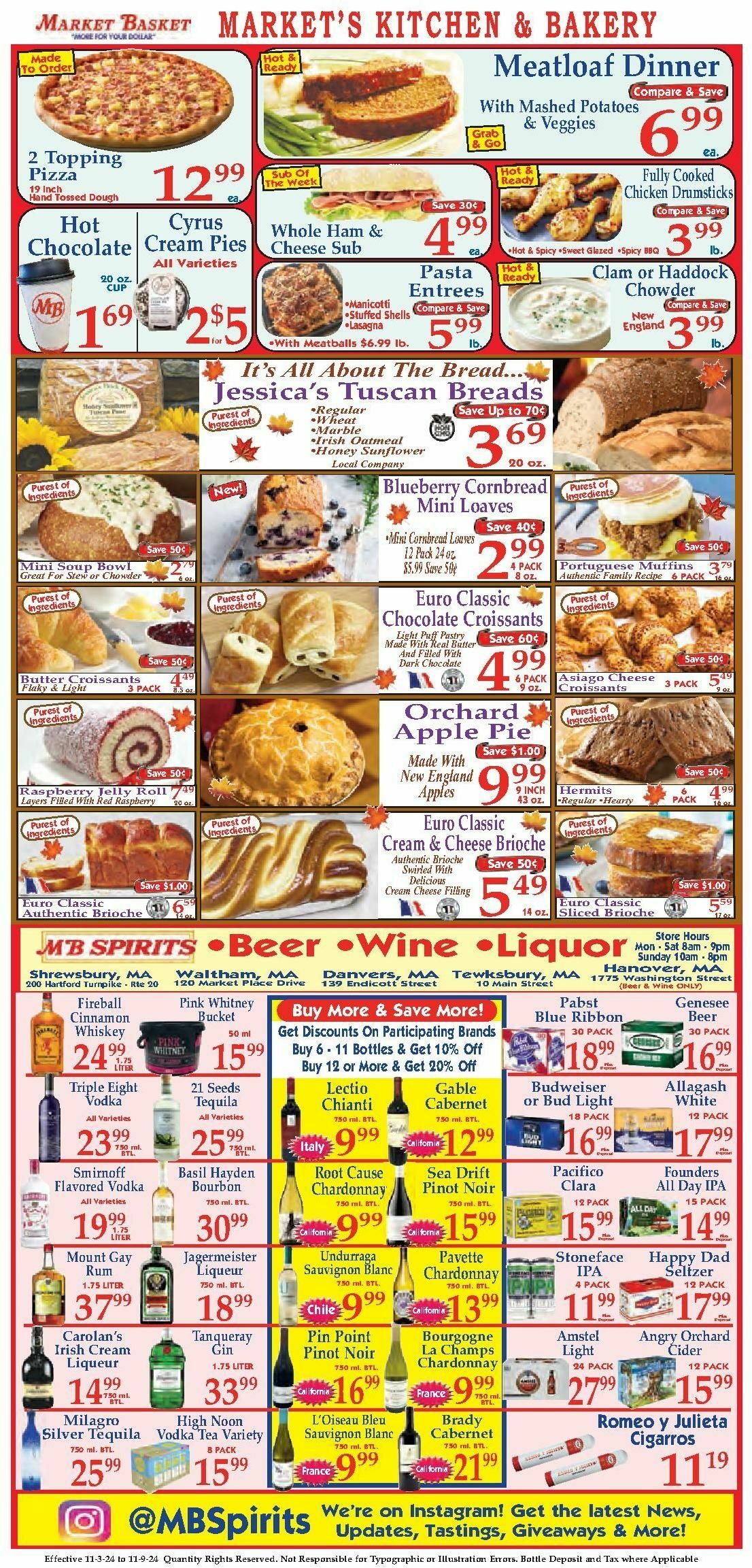 Market Basket Weekly Ad from November 3