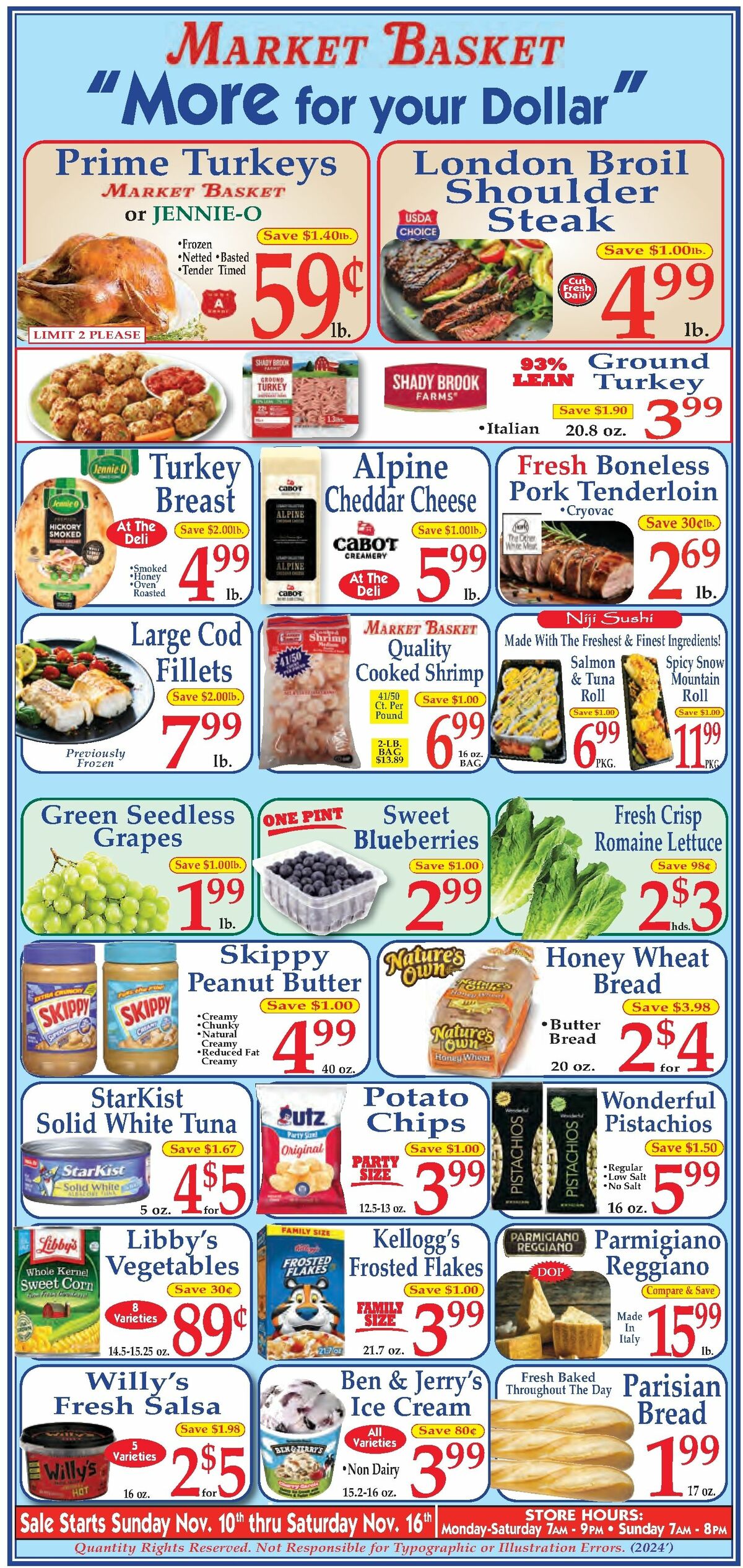 Market Basket Weekly Ad from November 10