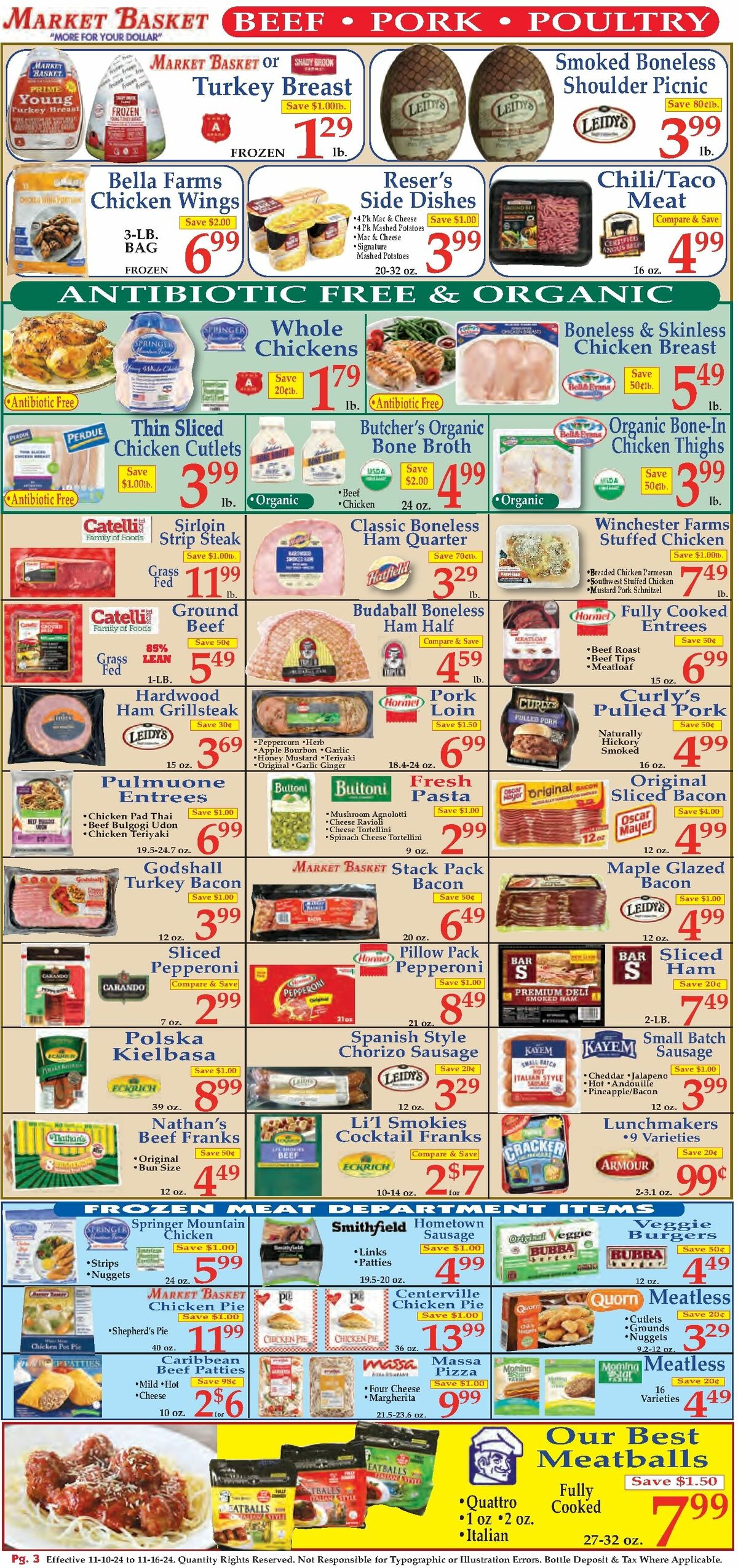 Market Basket Weekly Ad from November 10