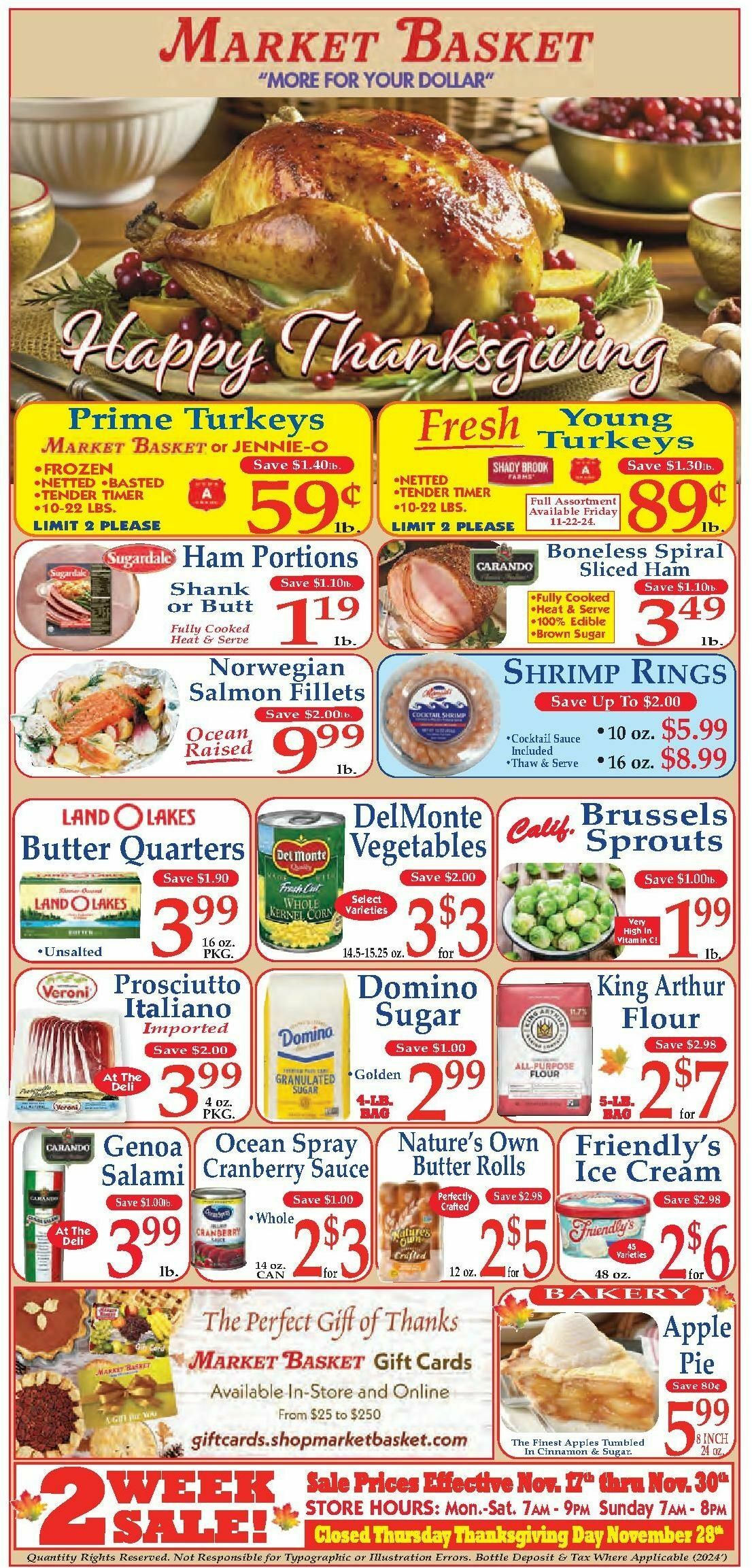 Market Basket Weekly Ad from November 17