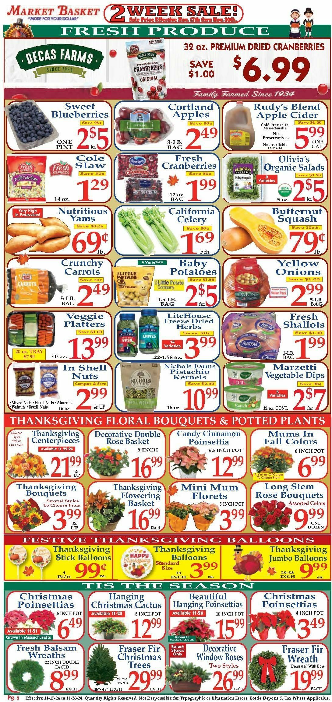 Market Basket Weekly Ad from November 17