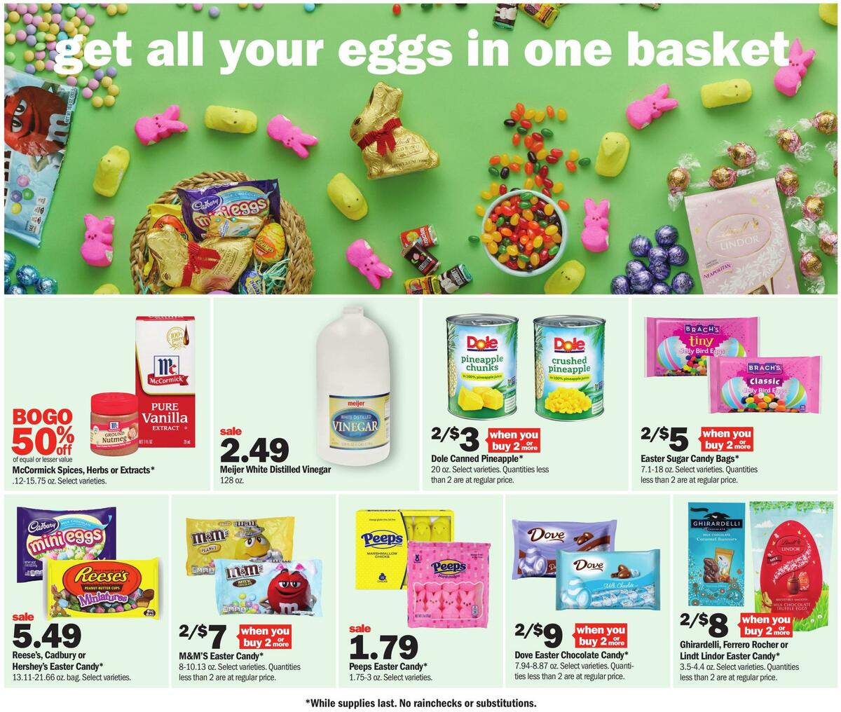 Meijer Easter Weekly Ad from April 3