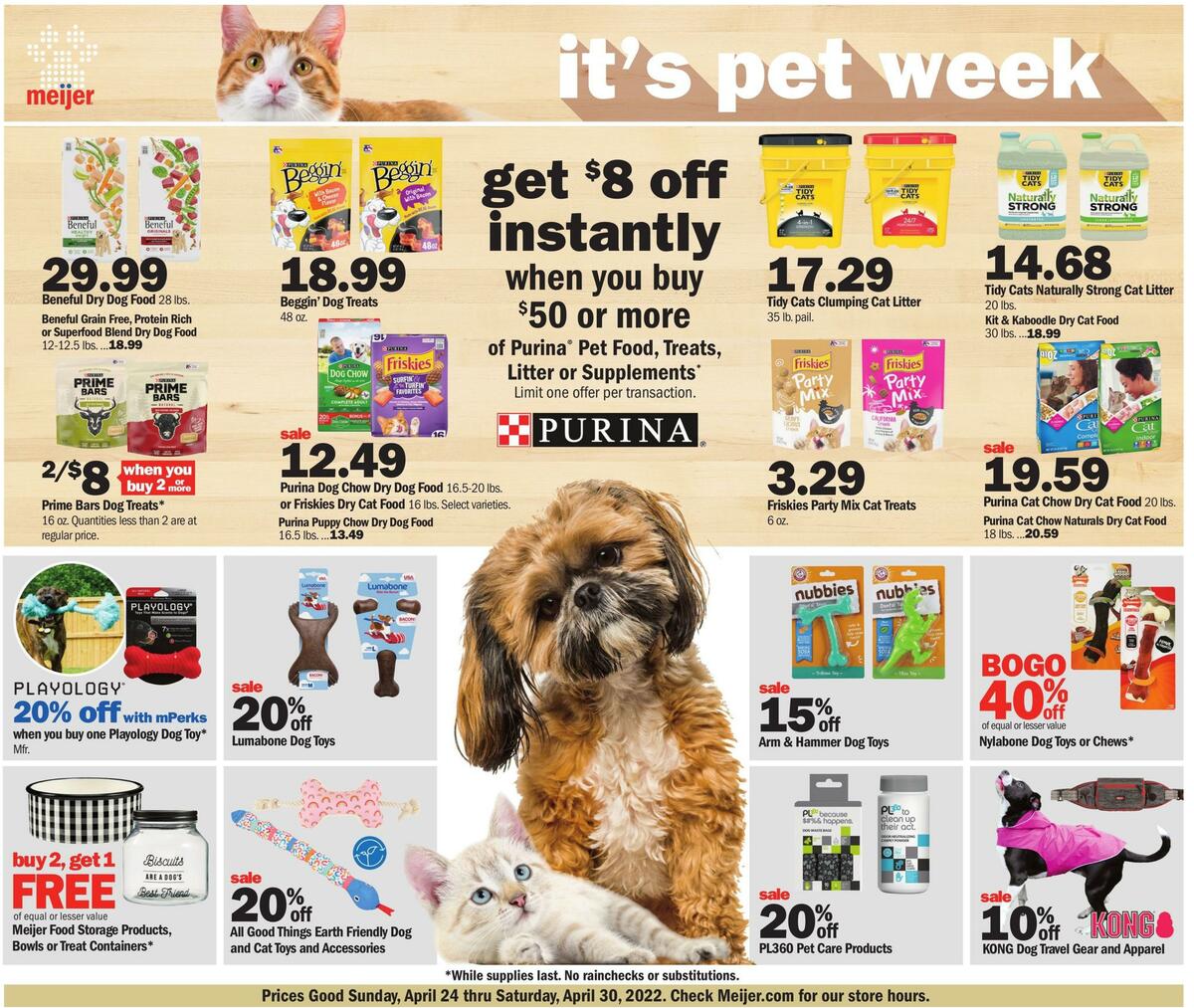 Meijer Pets Weekly Ad from April 24