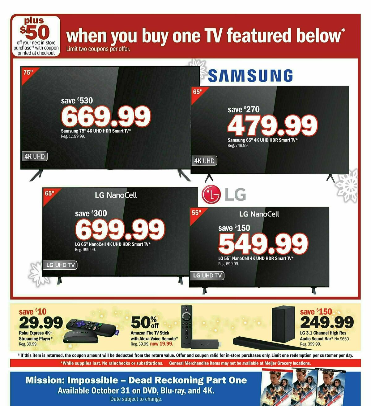 Meijer Holiday Ad Weekly Ad from October 29