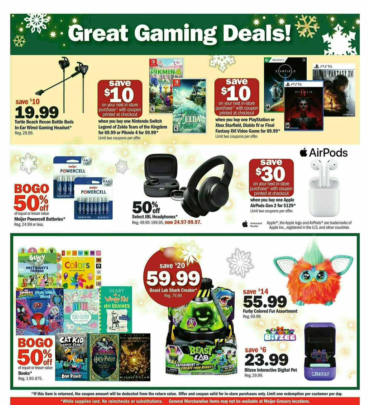 Meijer Holiday Ad Weekly Ad from October 29