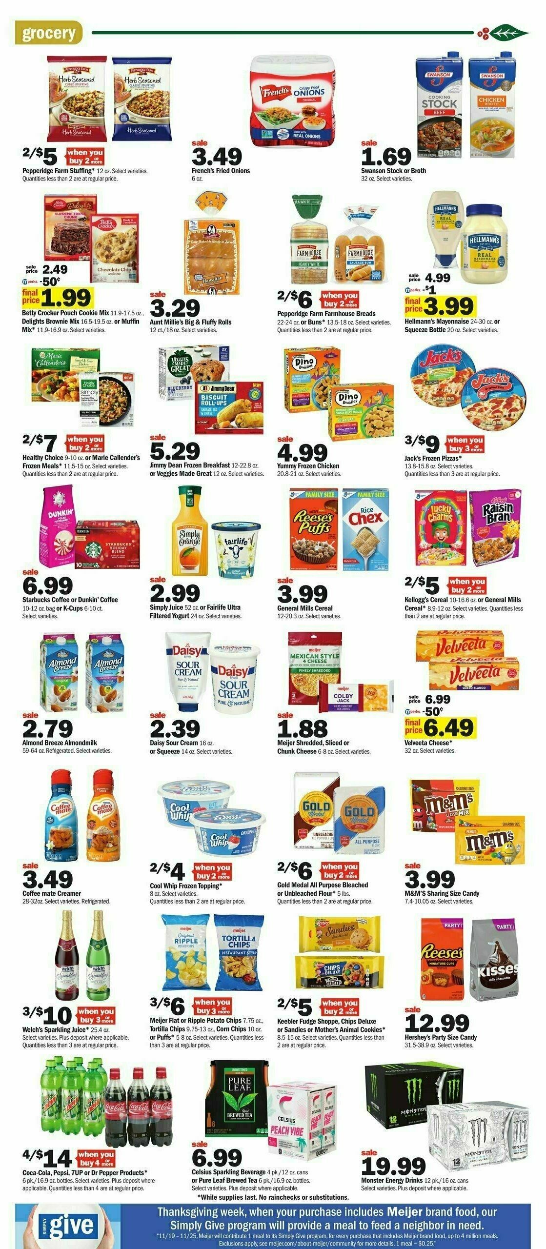 Meijer Weekly Ad from November 19