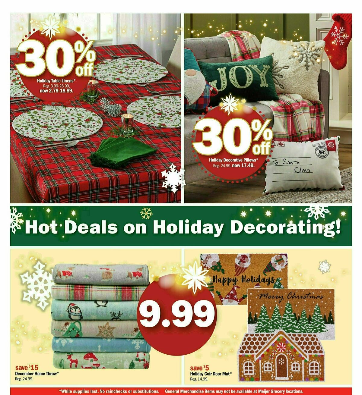 Meijer Holiday Ad Weekly Ad from November 26