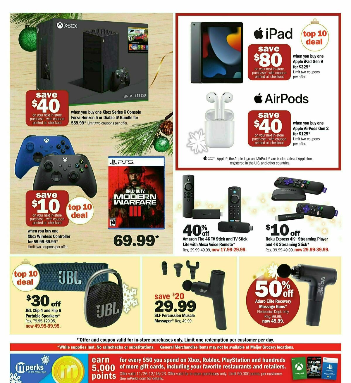 Meijer Holiday Ad Weekly Ad from December 3