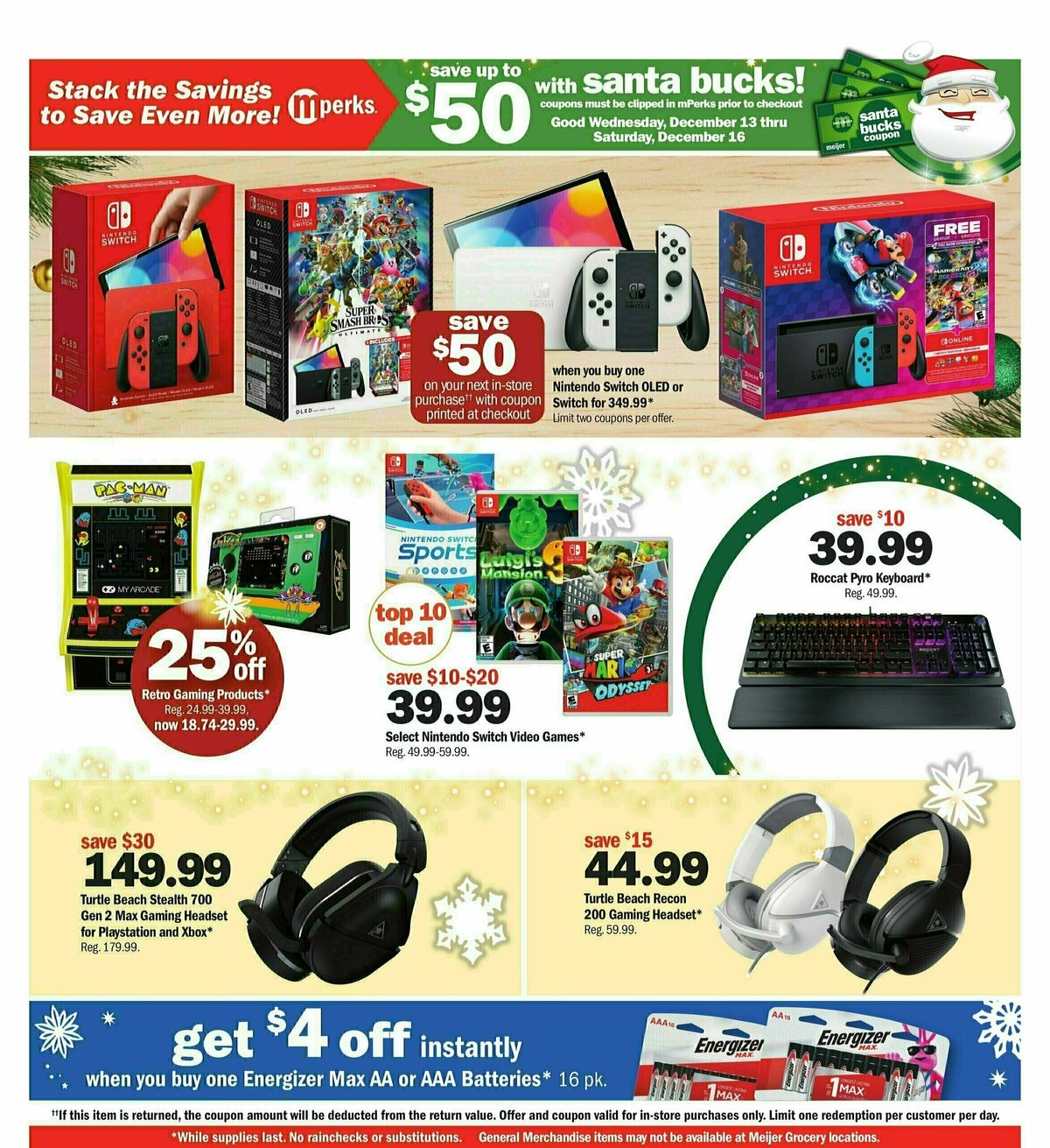 Meijer Holiday Ad Weekly Ad from December 10