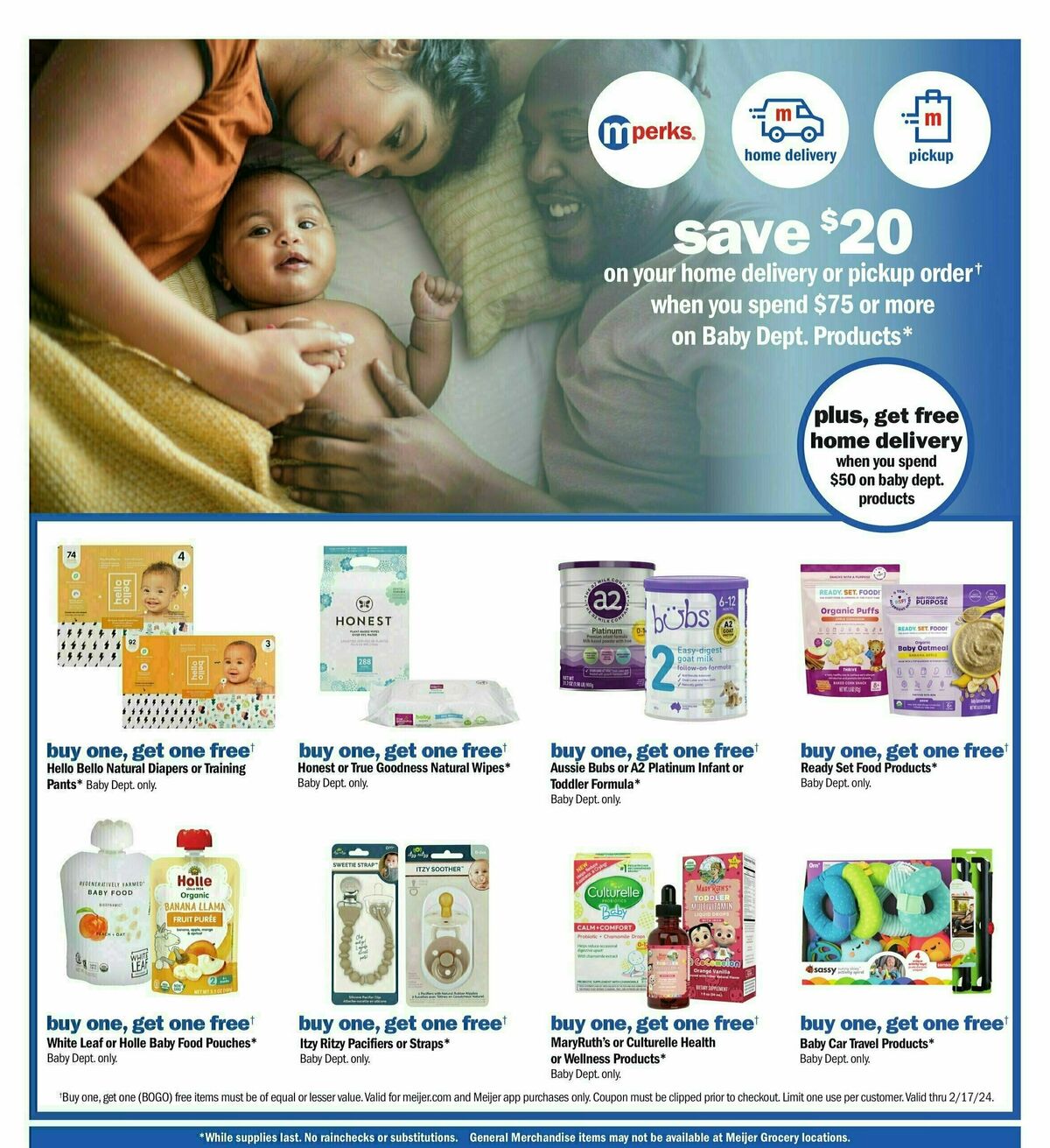 Meijer Baby Ad Weekly Ad from February 11