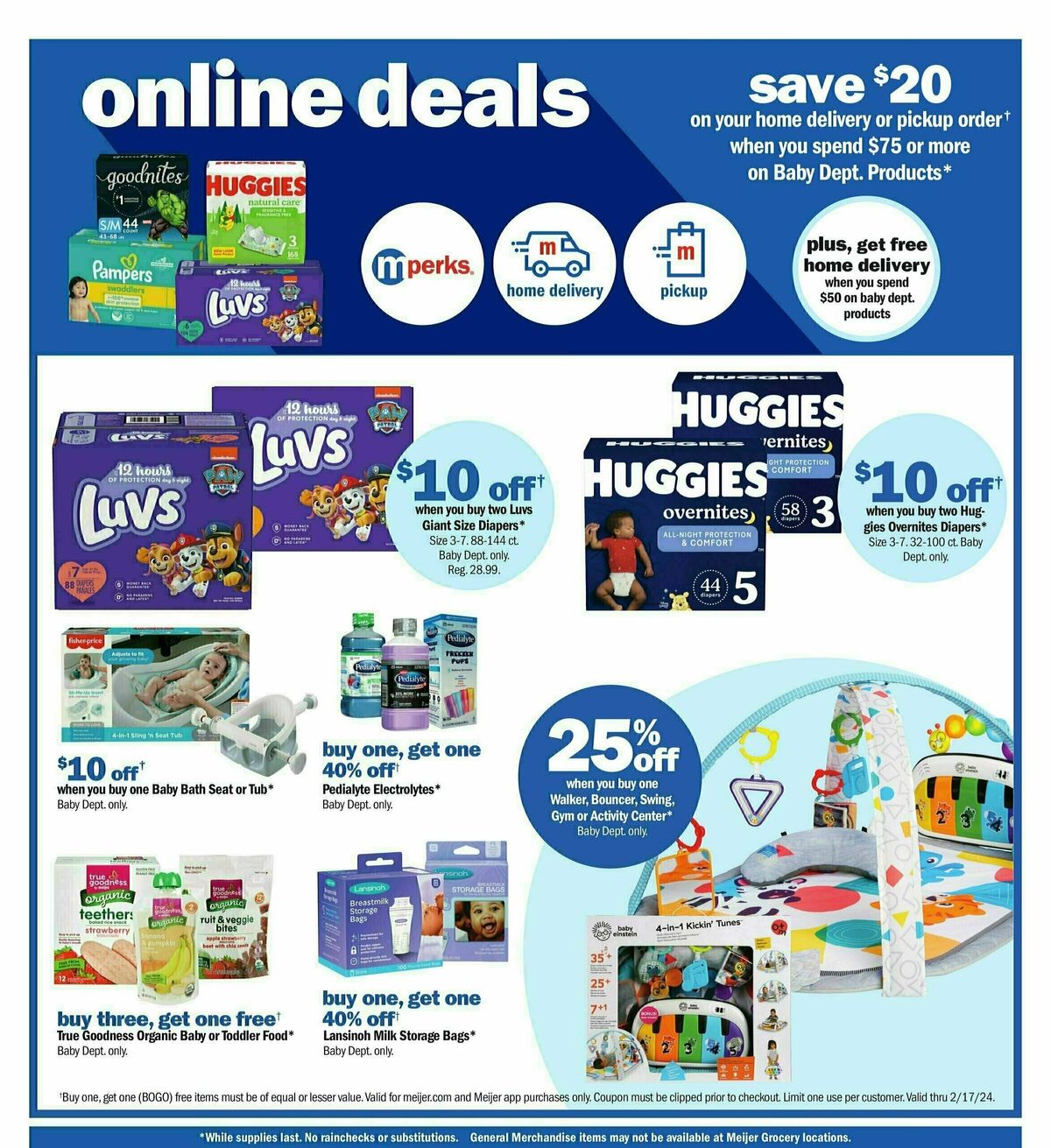 Meijer Baby Ad Weekly Ad from February 11