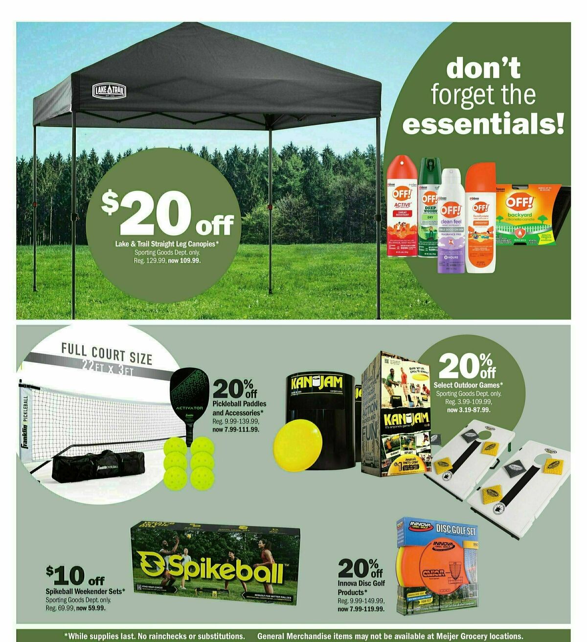 Meijer Get Outside Weekly Ad from April 21