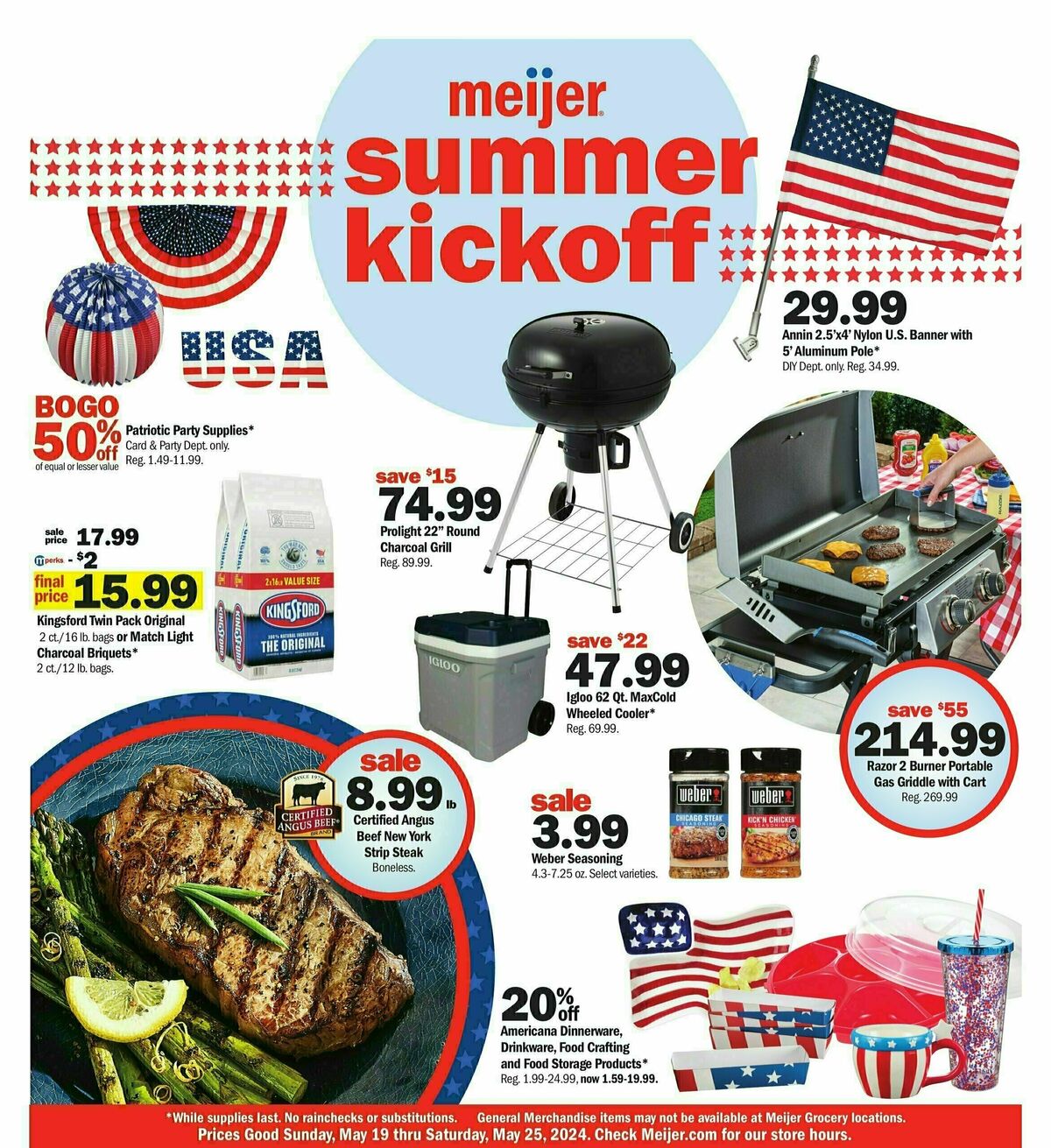 Meijer Summer Kickoff Weekly Ad from May 19