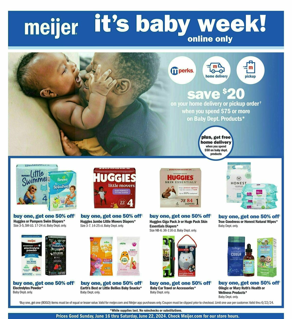 Meijer Baby Ad Weekly Ad from June 16