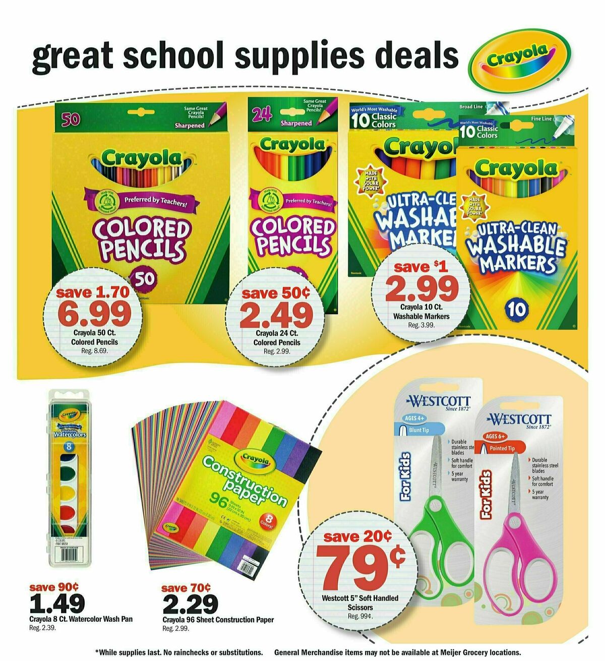 Meijer Back to School Weekly Ad from July 14