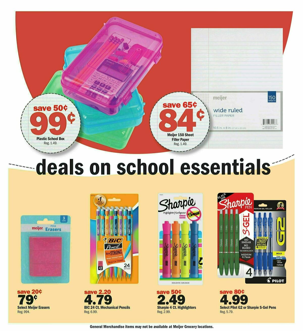 Meijer Back to School Weekly Ad from July 14