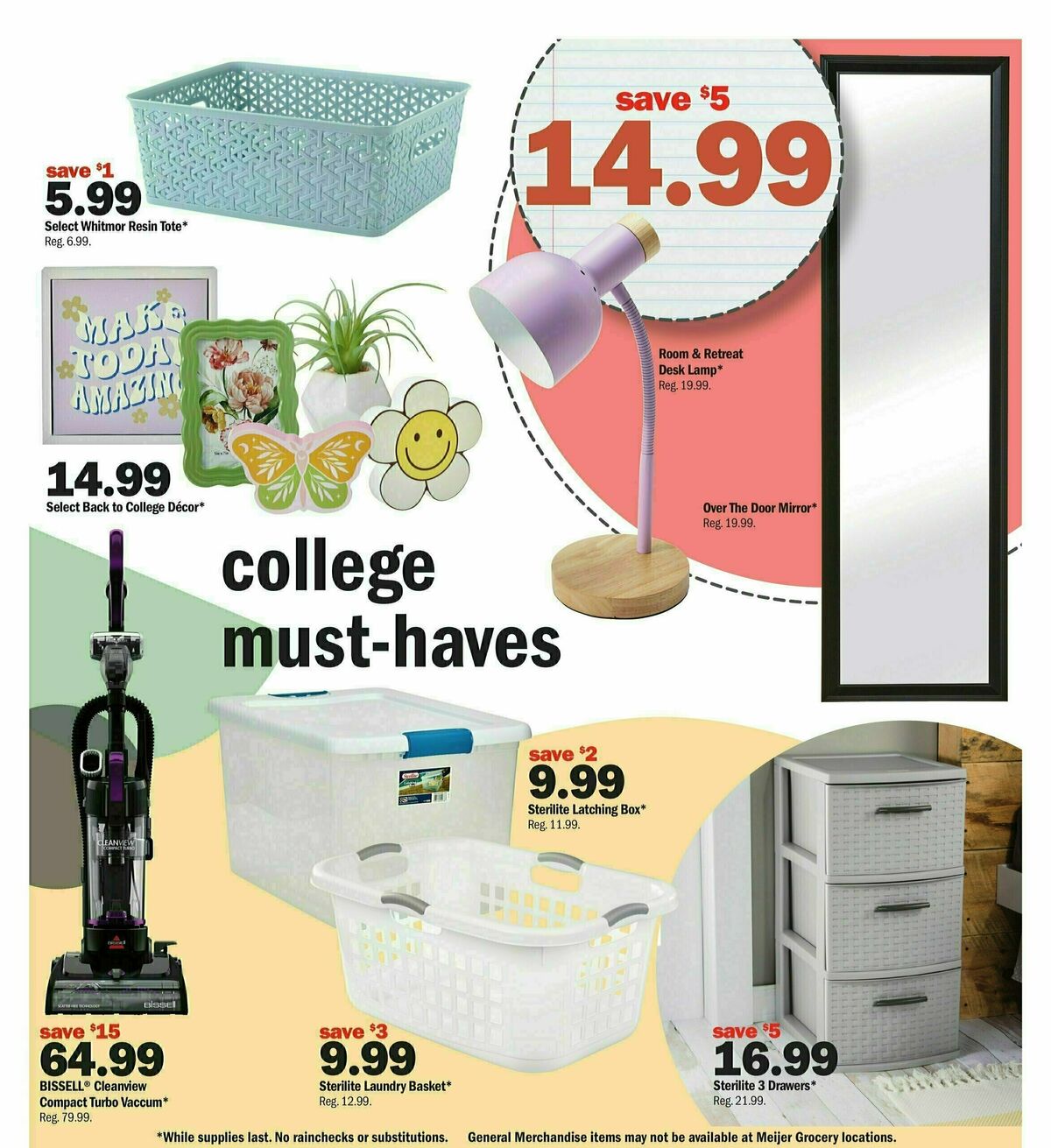 Meijer Back to School Weekly Ad from July 21