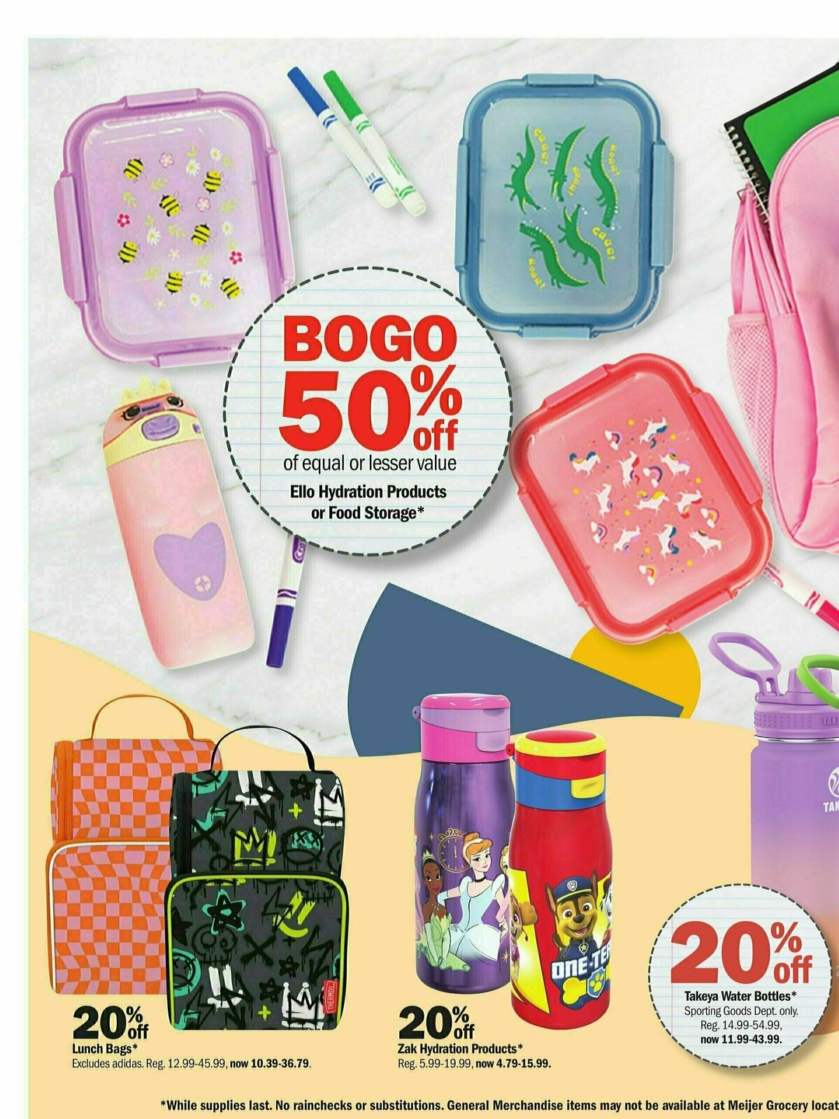 Meijer Back to School Weekly Ad from August 4