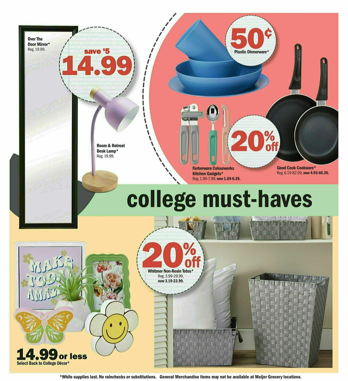 Meijer Back to School Weekly Ad from August 4