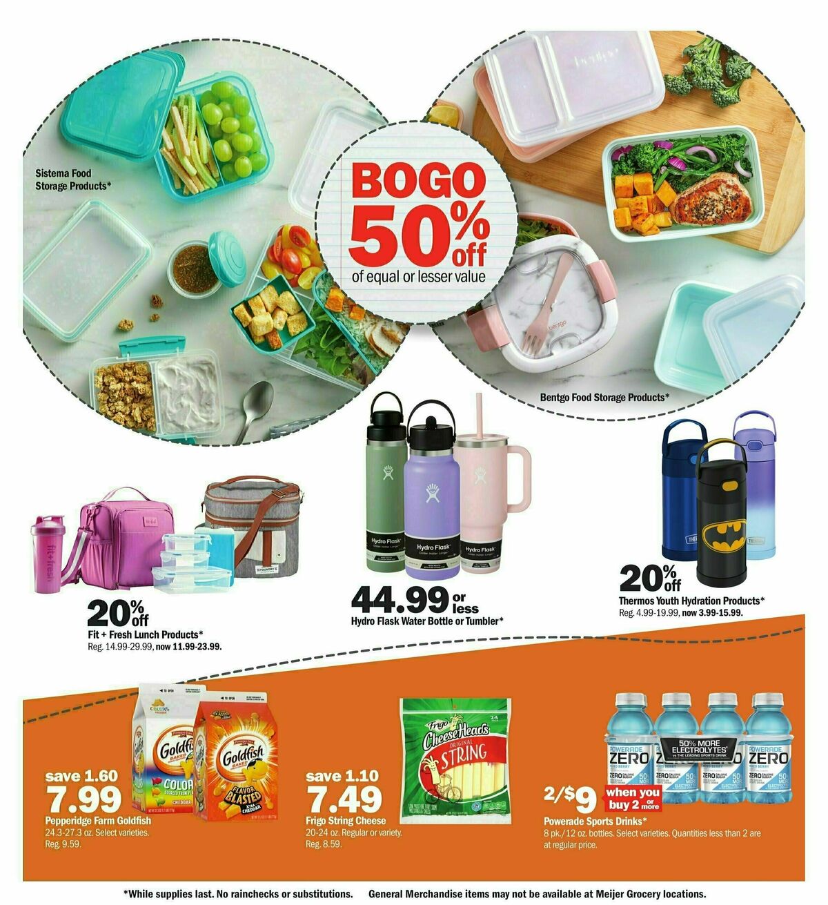 Meijer Back To School Essentials Weekly Ad from August 11