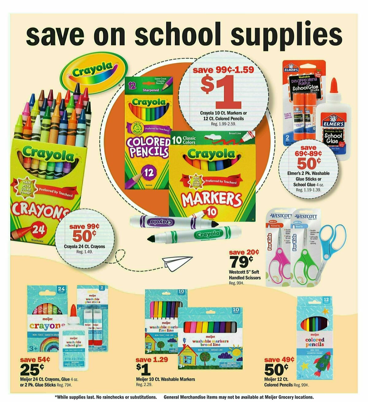 Meijer Back To School Essentials Weekly Ad from August 11