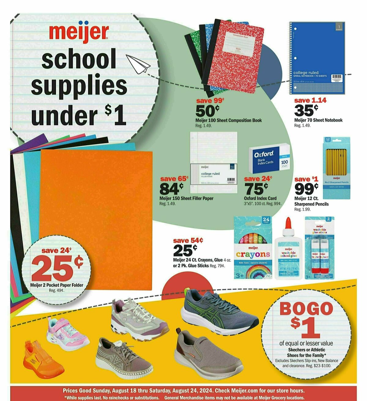 Meijer Back To School Weekly Ad from August 18