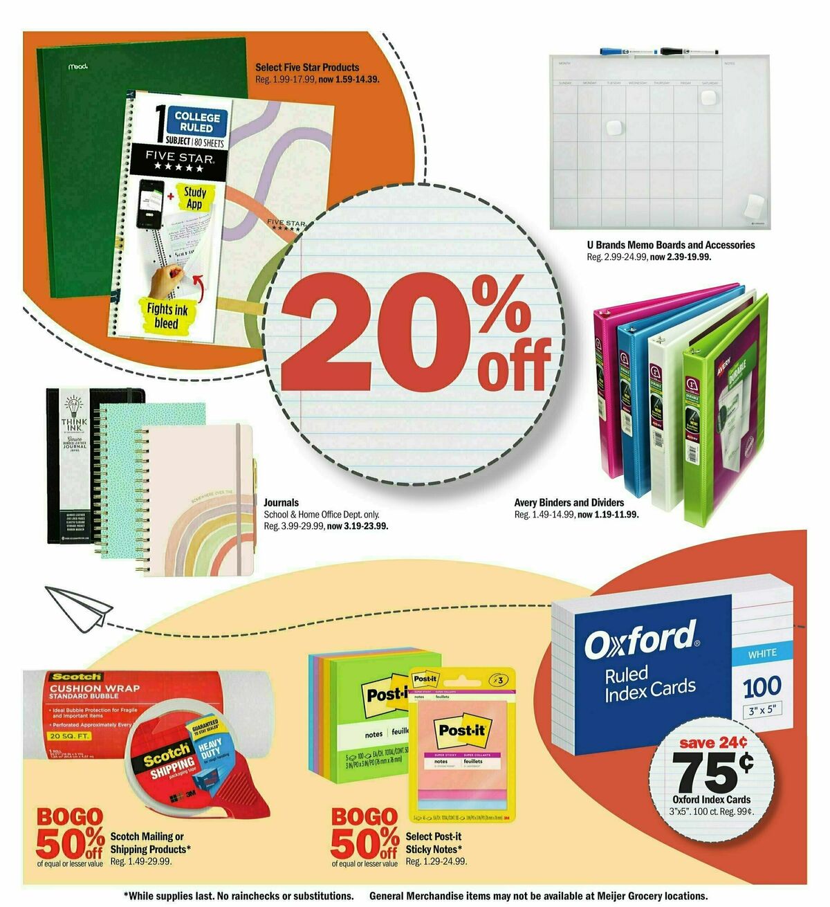 Meijer Back To School Weekly Ad from August 18