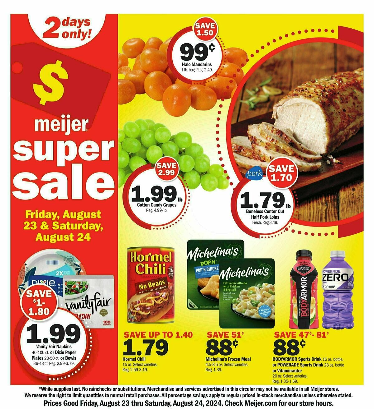 Meijer Super Sale Ad Weekly Ad from August 23