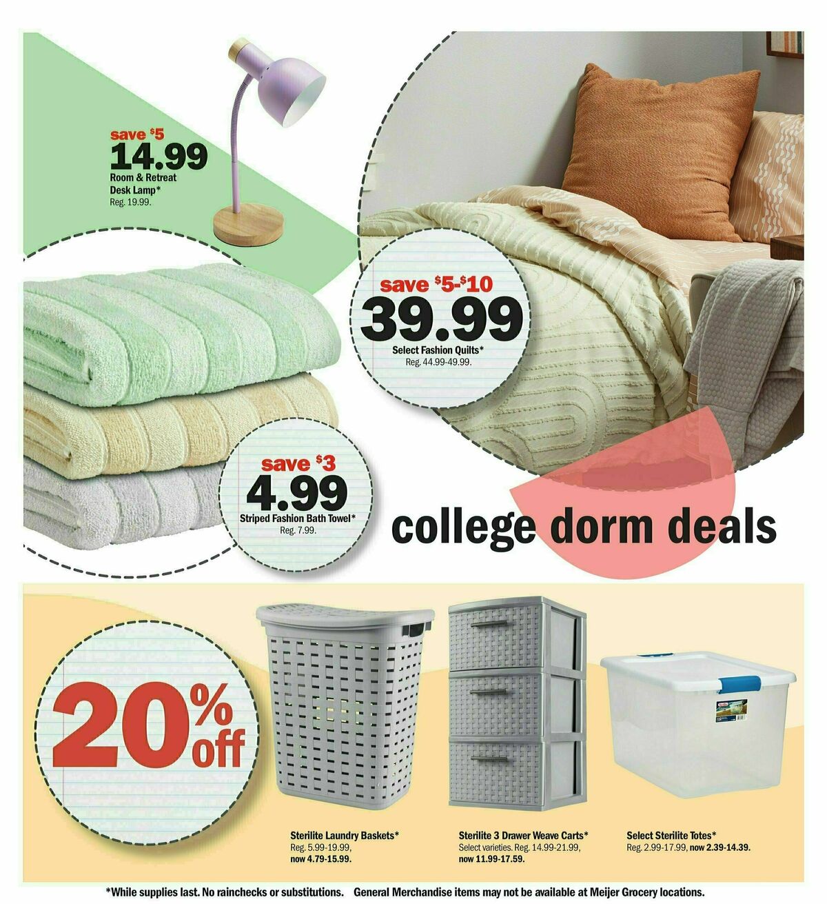 Meijer Back To School Weekly Ad from August 25