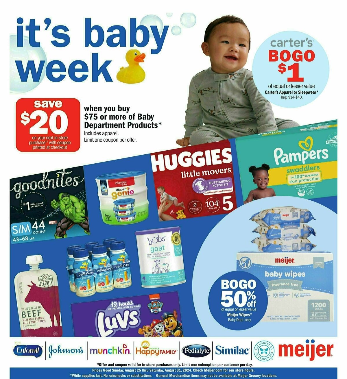 Meijer Baby Weekly Ad from August 25