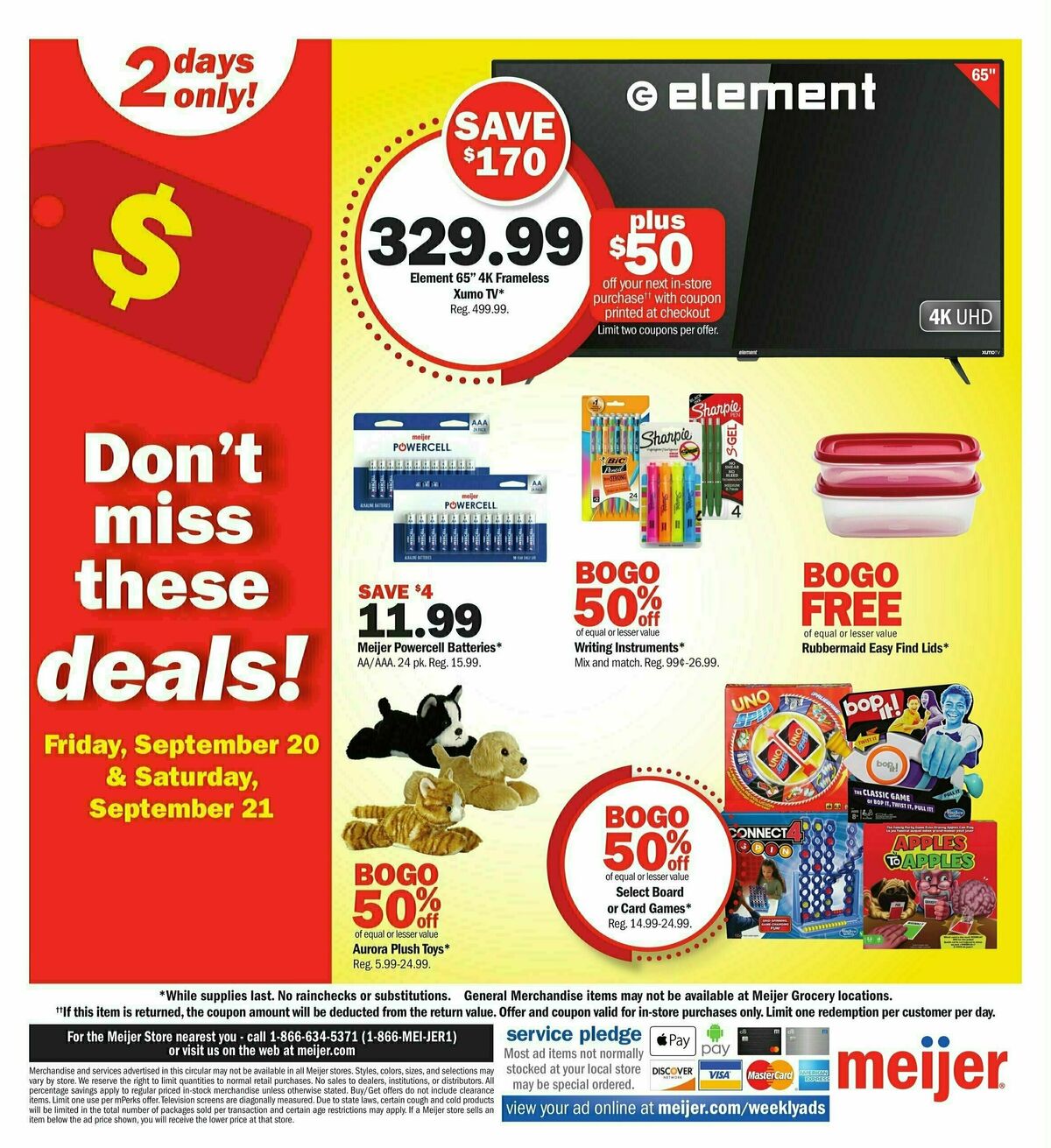 Meijer Super Sale Weekly Ad from September 20