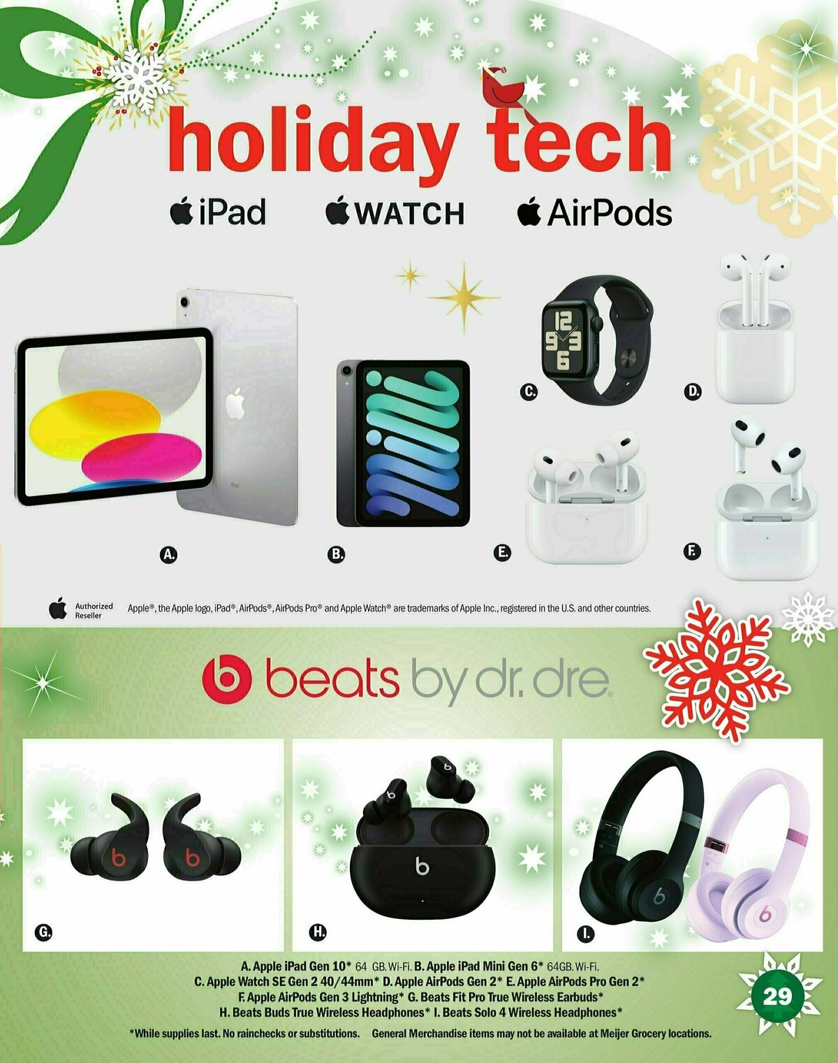 Meijer Holiday Gift Guide Weekly Ad from October 6