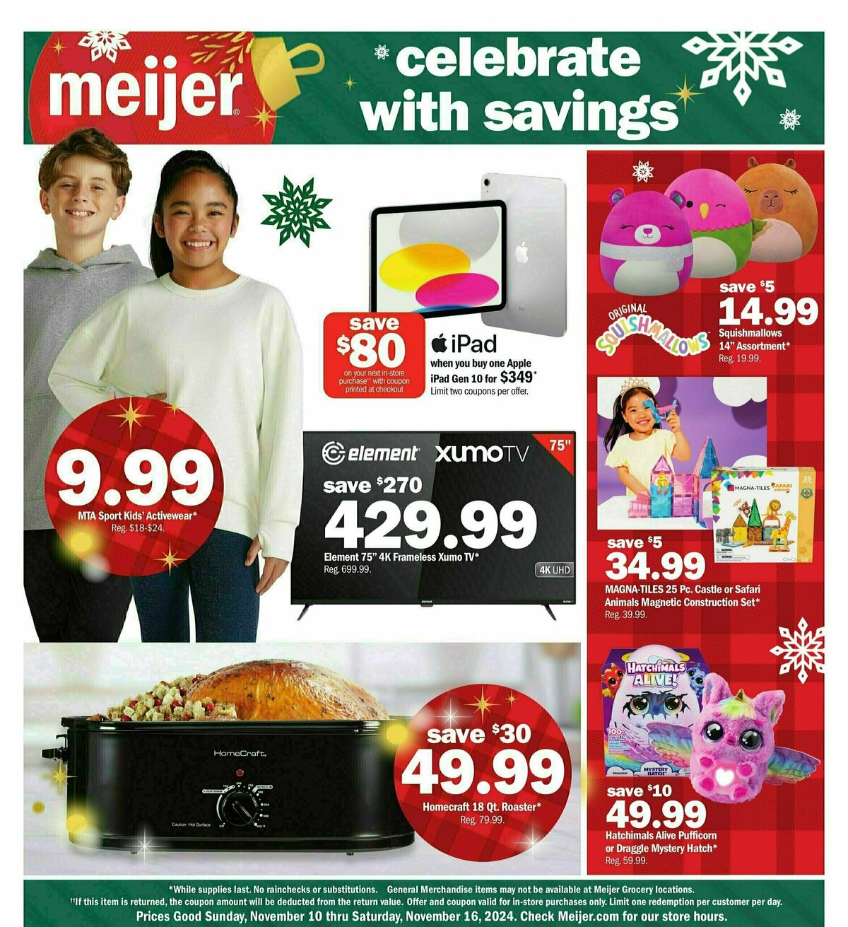 Meijer Holiday Weekly Ad from November 10