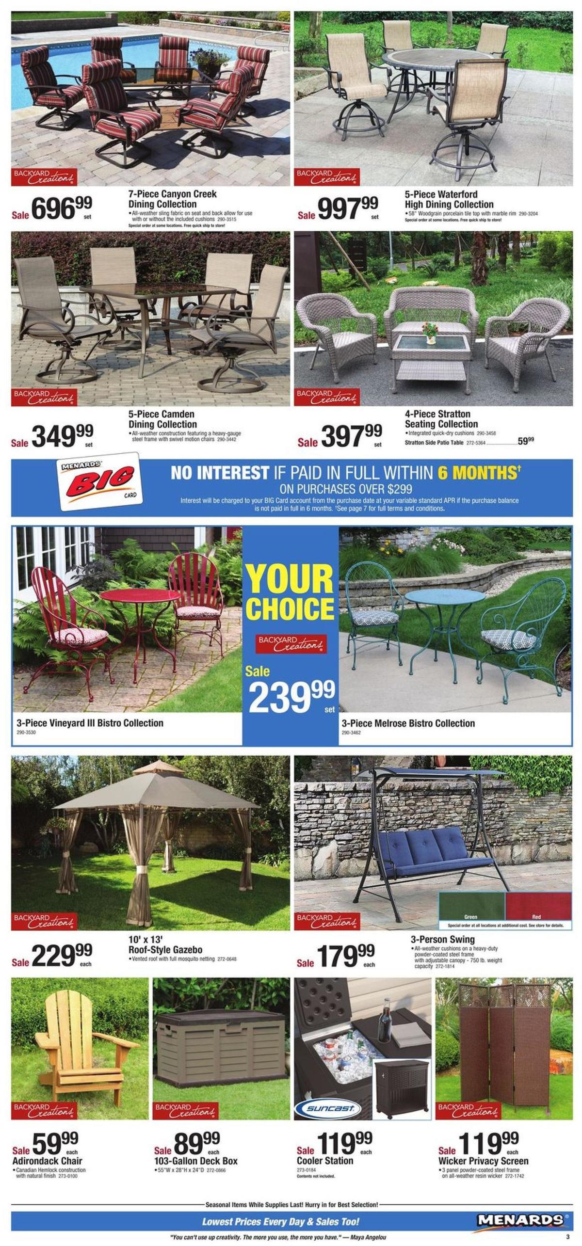 Menards Race to Savings Weekly Ad from May 22