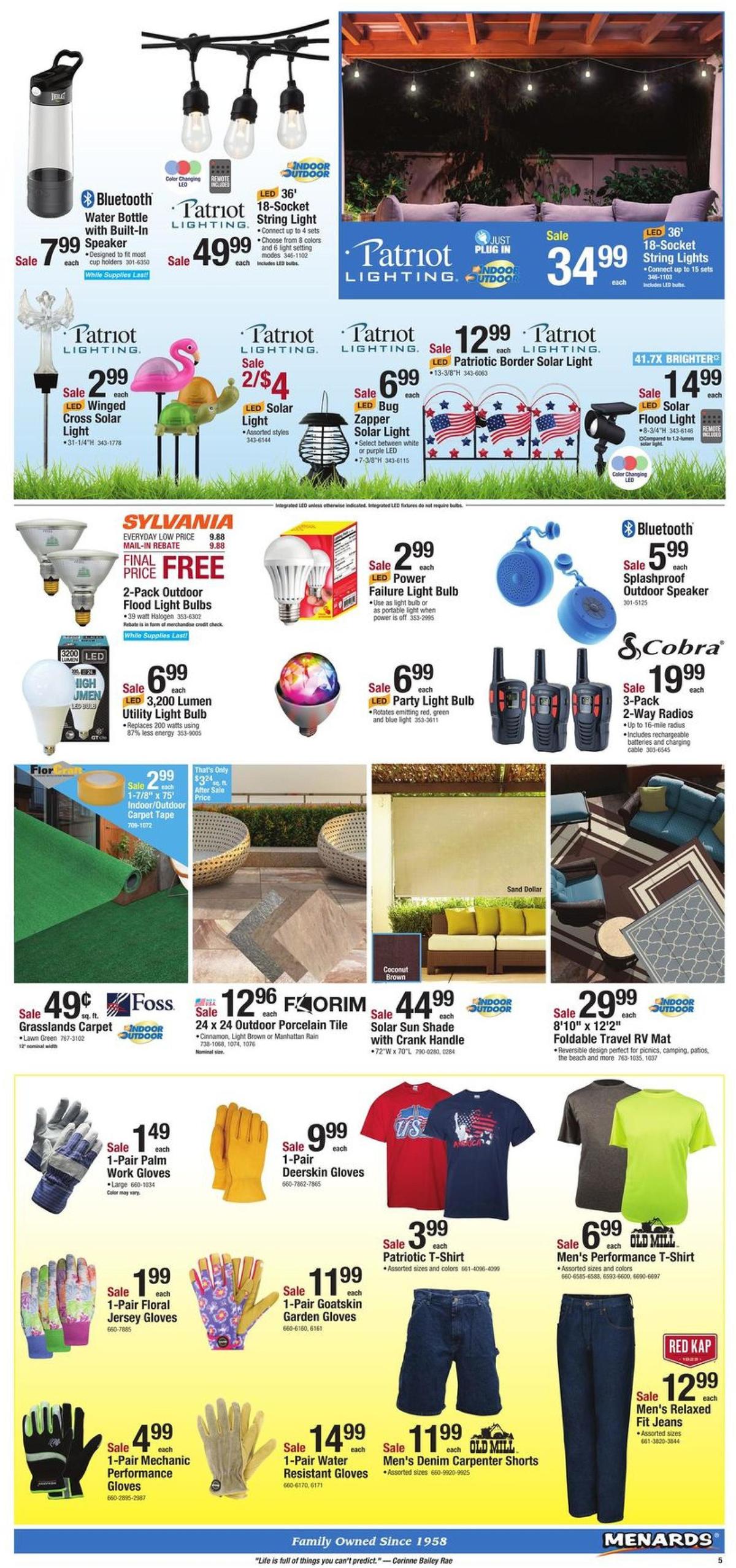 Menards Race to Savings Weekly Ad from May 22