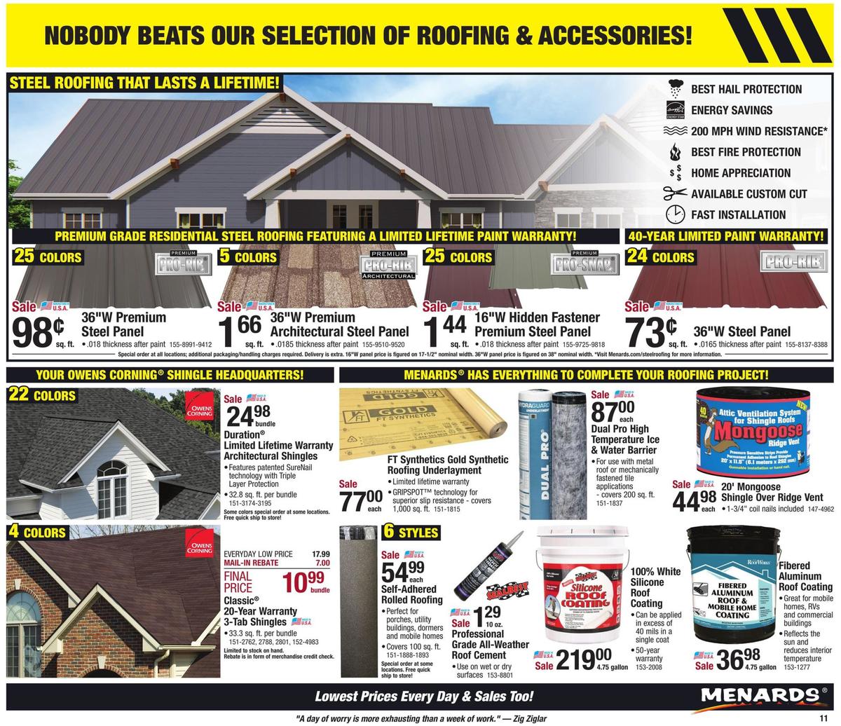 Menards Construction Sale Weekly Ad from June 2