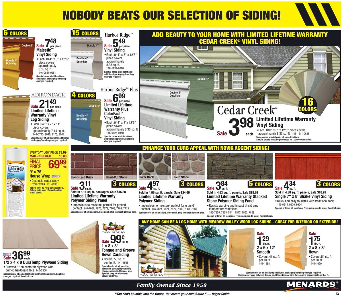 Menards Construction Sale Weekly Ad from June 2