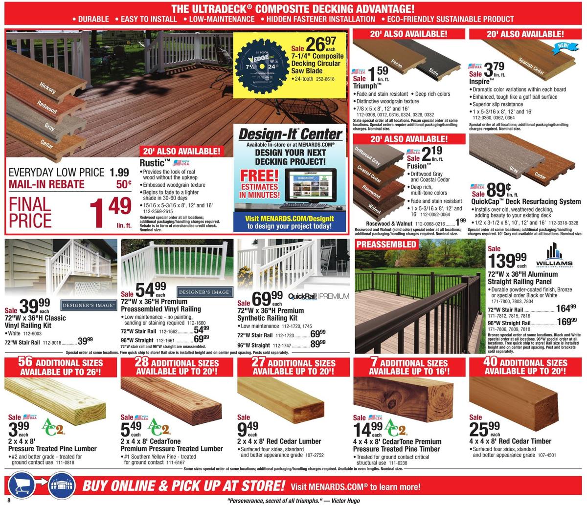 Menards Red Hot Sale Weekly Ad from July 21