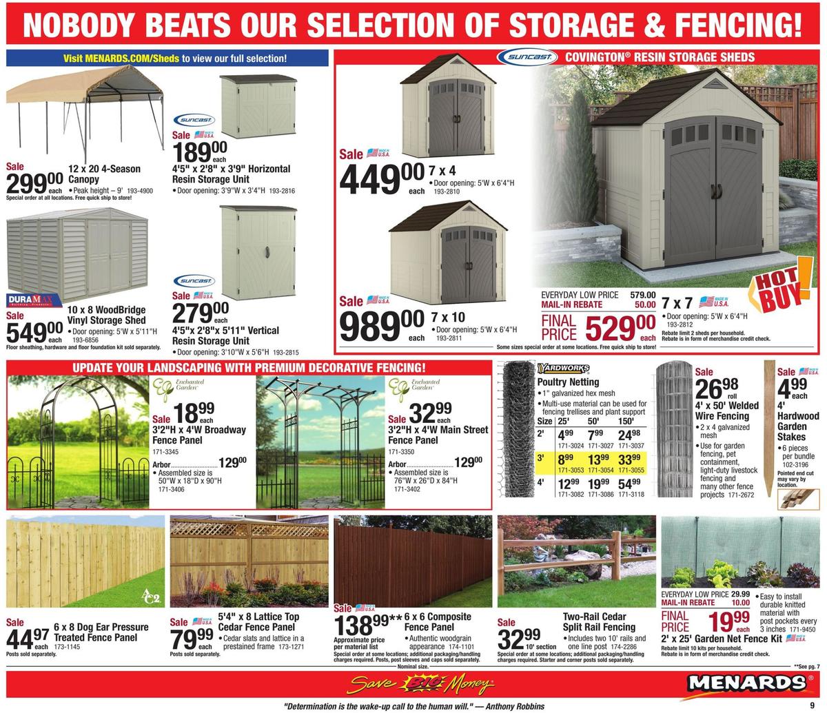 Menards Red Hot Sale Weekly Ad from July 21