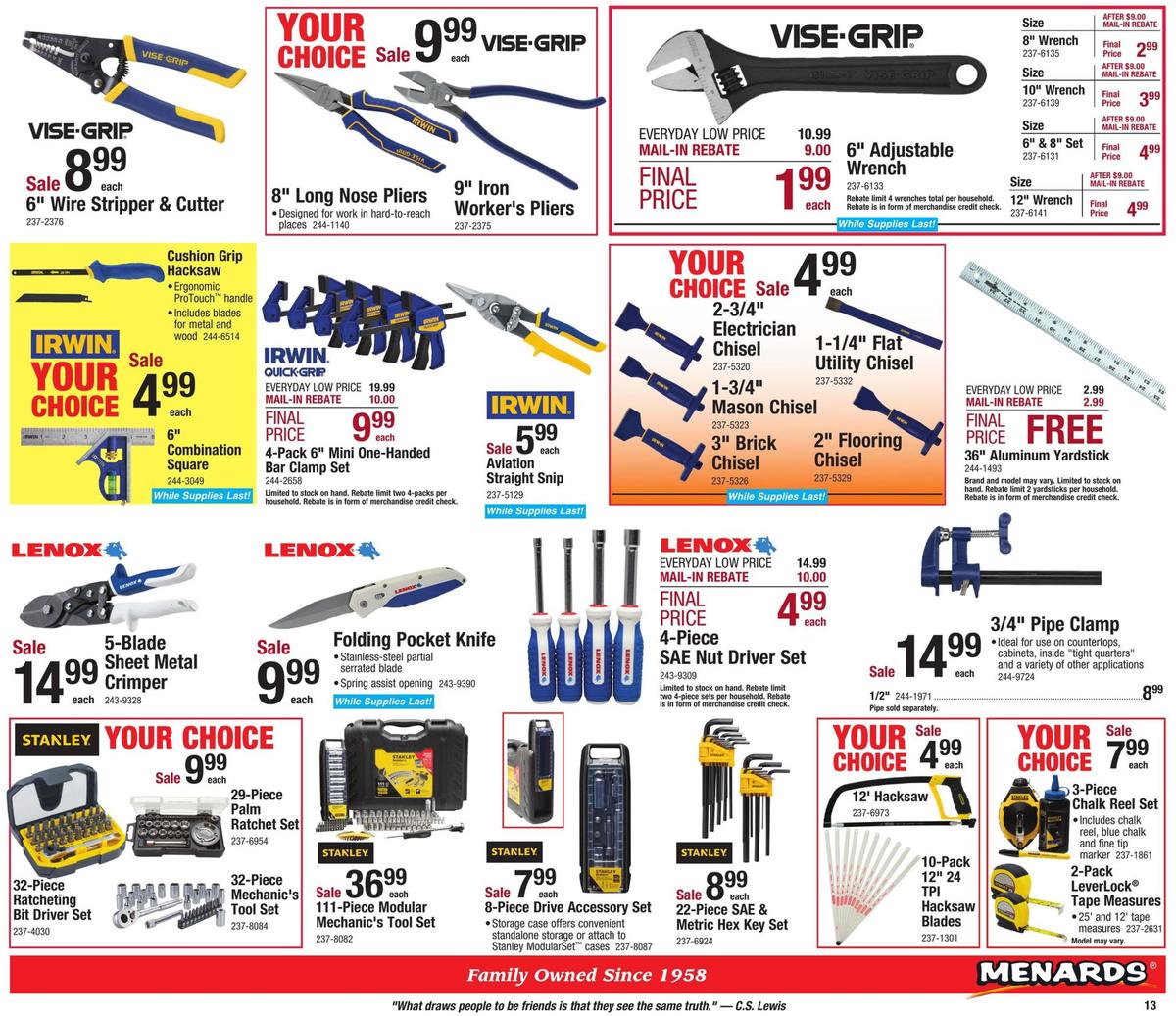 Menards Red Hot Sale Weekly Ad from July 21