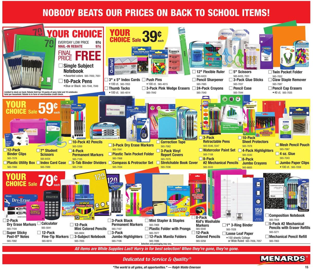 Menards Red Hot Sale Weekly Ad from July 21